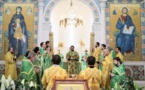 Dimanche des Rameaux: Mgr Jean, métropolite de Chersonèse et d’Europe occidentale, a célébré la Divine Liturgie en la cathédrale de la Sainte Trinité à Paris