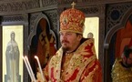 L'éveque Nestor a béni la fondation de l'église en bois du Séminaire orthodoxe russe à Epinay-sous-Sénart