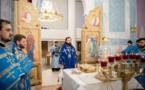 La Synaxe de la Mère de Dieu célébrée par Mgr Antoine et le clergé en la cathédrale de la Sainte Trinité à Paris