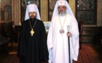 Rencontre du métropolite Hilarion de Volokolamsk et du patriarche Daniel de Roumanie