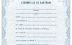 NOUVEAUTÉ: Certificats de baptême à l'usage des communautés du diocèse de Chersonèse