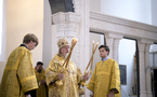 Le métropolite Marc a célébré les vigiles dominicales en la cathédrale Sainte Trinité