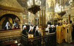 Un office d'action de grâce à la cathédrale de la Dormition de Moscou