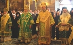 Le patriarche de Moscou et l'archevêque de Chypre ont présidé ensemble les festivités de Saint Serge à la laure de la Trinité-Saint-Serge